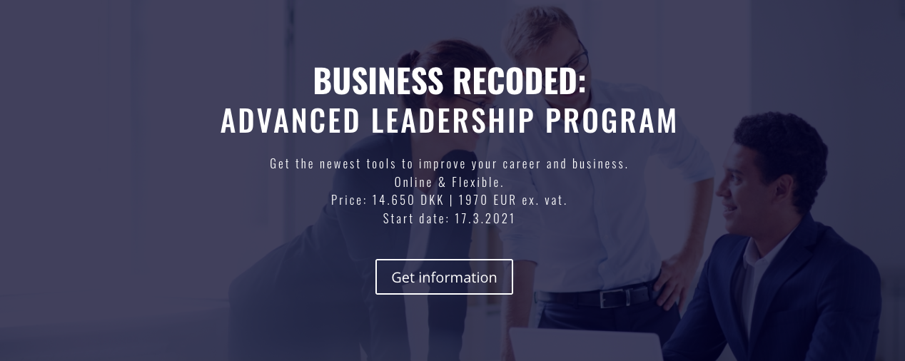 Advanced Leadership Program - Business Recoded (1) - Bemærk nye datoer!